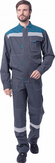 Костюм РАЦИОНАЛИЗАТОР с ПК (серый/бирюзовый)
