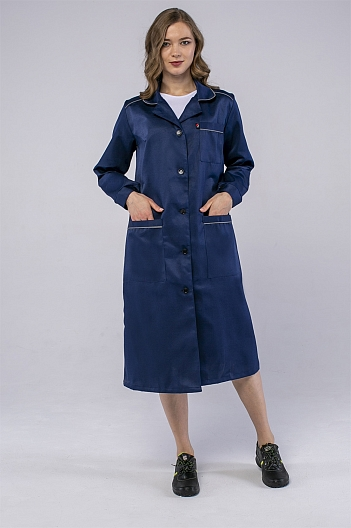 Халат ИТР женский (т.синий)