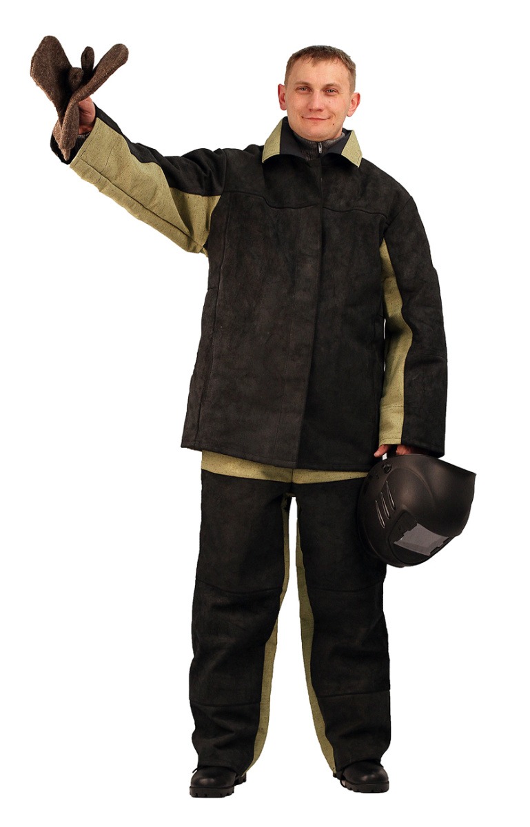 Костюм СВАРЩИК 2,6 зимний с БР (черный/оливковый)