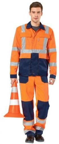 Костюм АЛЬЯНС сигнальный с ПК (оранжевый/синий)