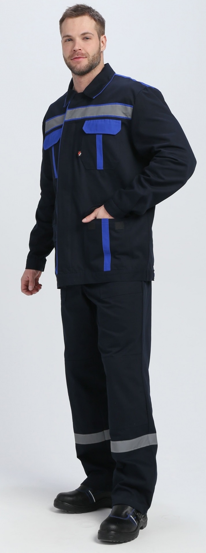 Костюм для ИТР СОП IMP с ПК (т.синий/васильковый)