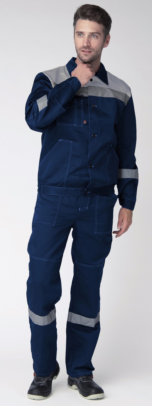 Костюм ЛИГОР-1 СОП с БР (т.синий/серый)