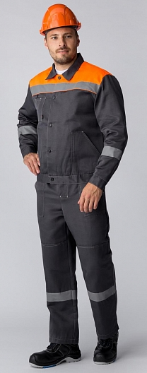 Костюм ЛИГОР-2 СОП с ПК (т.серый/оранжевый)