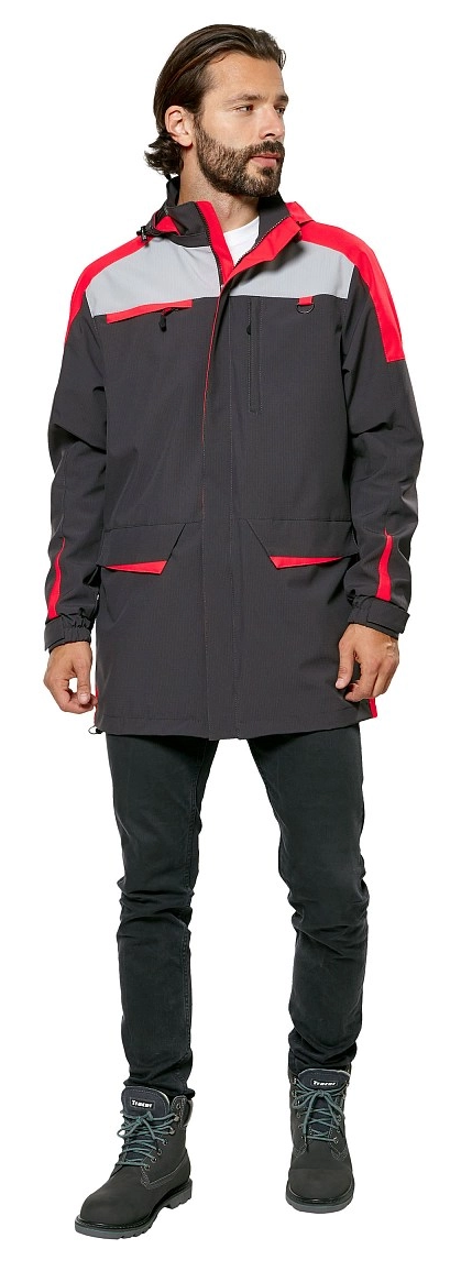 Куртка ТИЗЕР (темно-серый/светло-серый/мандарин)