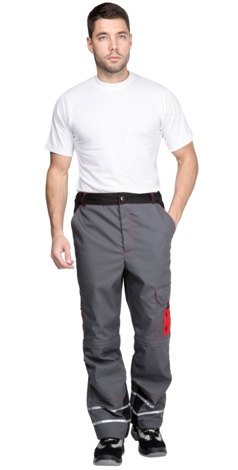 Брюки ХАЙ-ТЕК (серый/красный/черный)