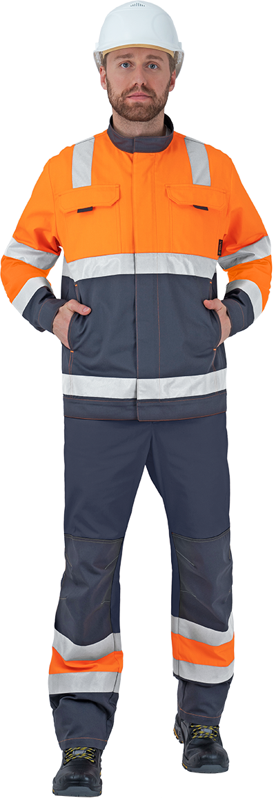 Костюм РЕФЛЕКТ-2 3-й класс защиты (флуоресцентный оранжевый/серый)
