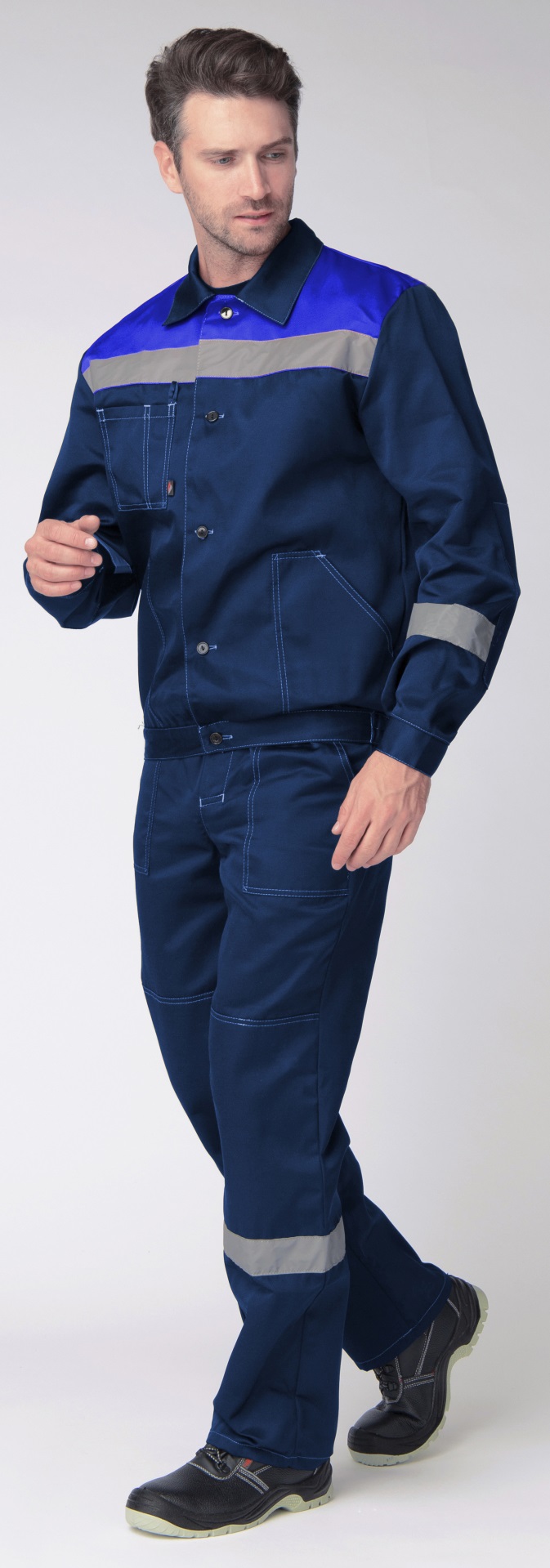 Костюм ЛИГОР-1 СОП с БР (т.синий/васильковый)