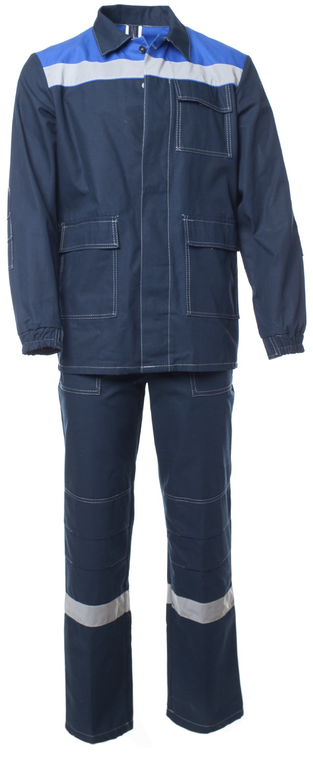 Костюм СПЕЦИАЛИСТ 100% ХБ СОП с БР (синий/васильковый)