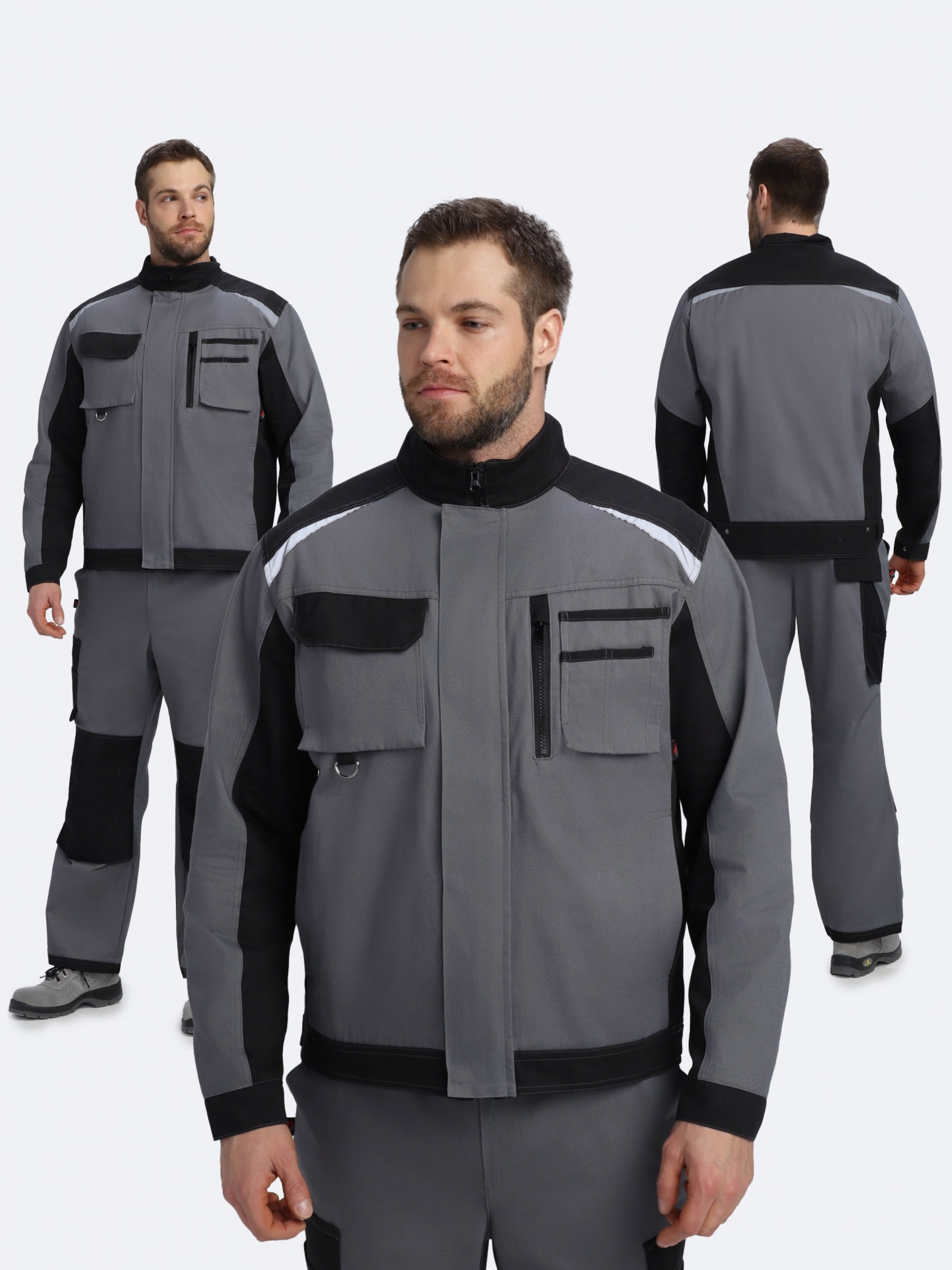 Куртка МИЛАН NEW CH МВО (т.серый/черный)