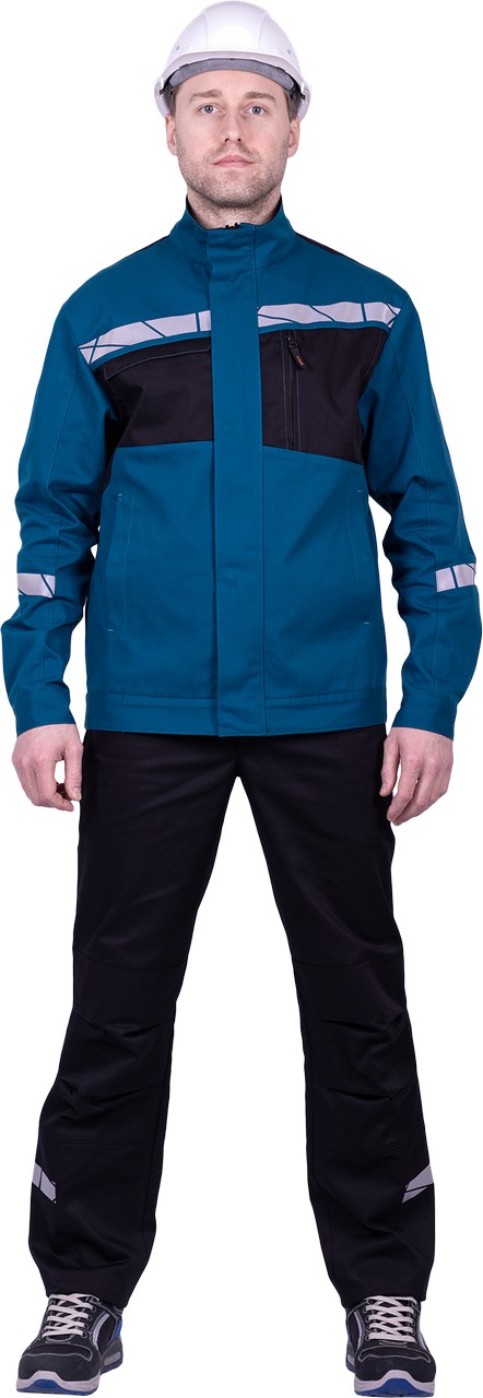 Куртка СТРОНГ (бирюзовый/черный)