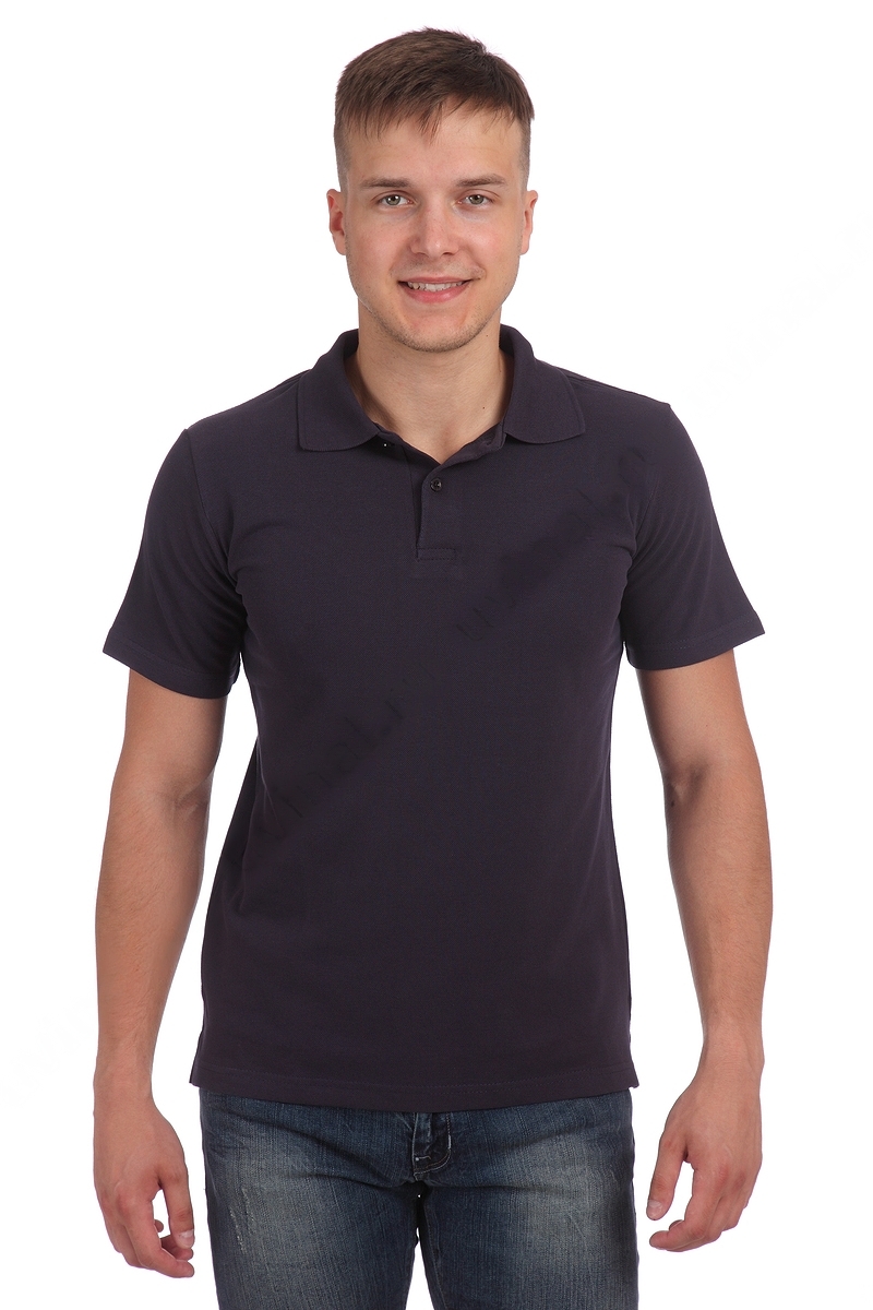 Рубашка ПОЛО унисекс (т.синий)