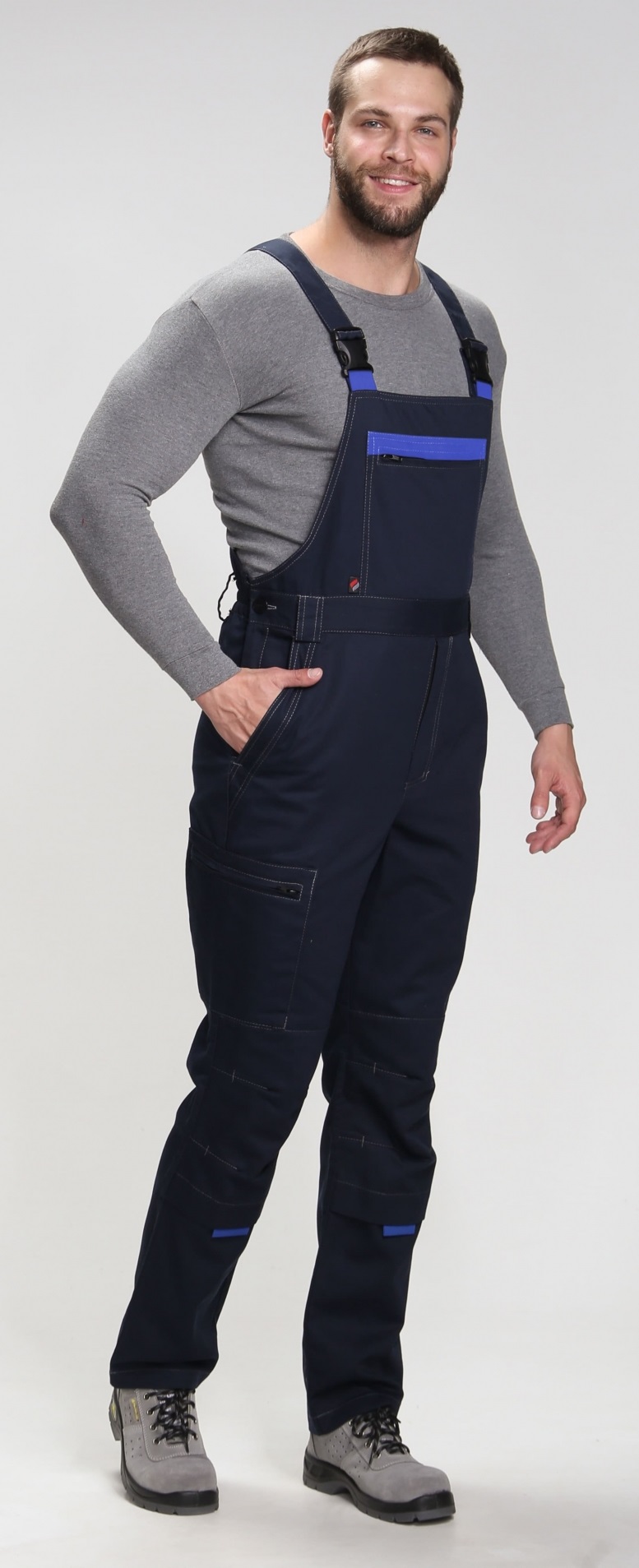 Полукомбинезон АЛЬКОР (т.синий/васильковый)