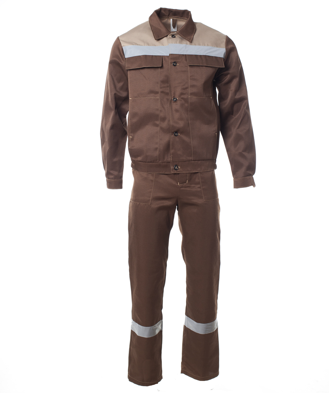 Костюм ОПТИМАЛ СОП с ПК (коричневый/бежевый)