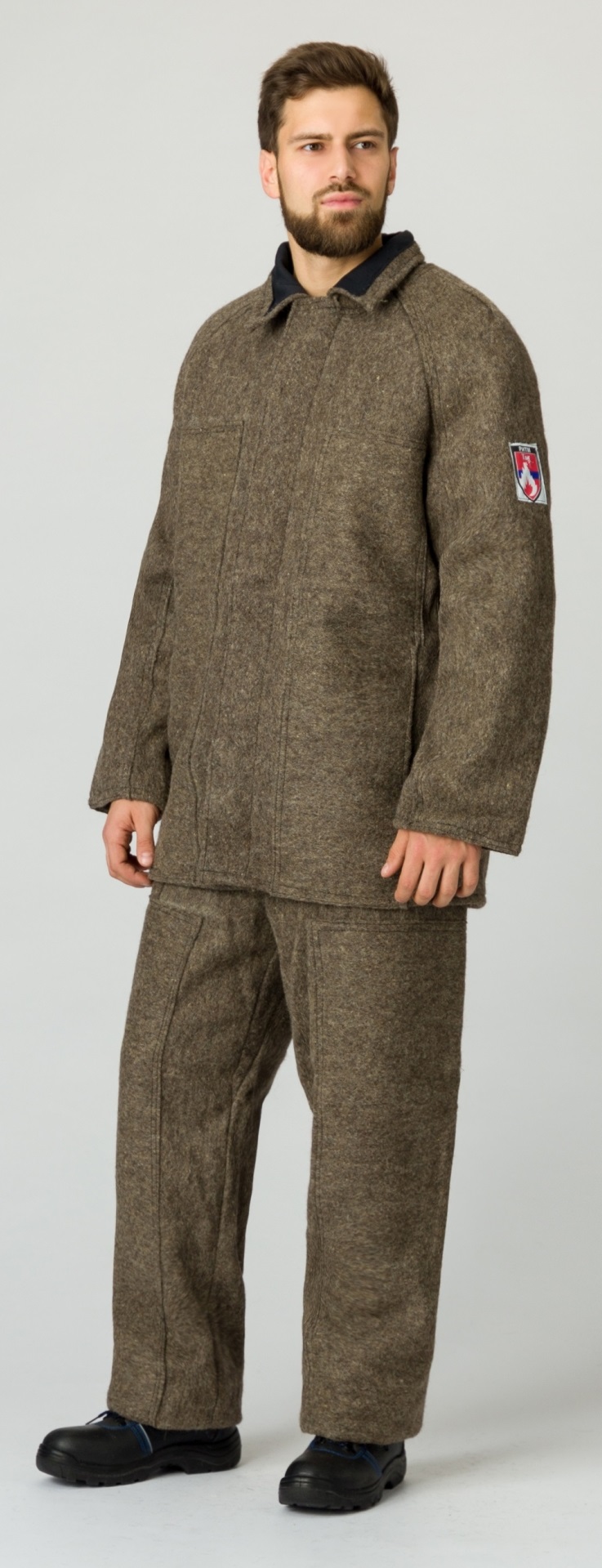 Костюм суконный с БР (коричневый)