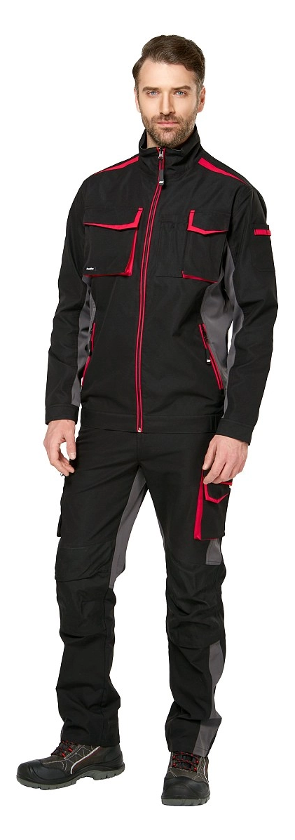 Куртка СТУДИО (черный/серый/красный)