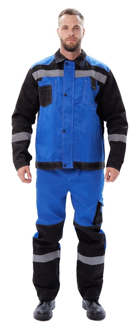 Костюм ВОЛГАРЬ с БР (василек/черный)