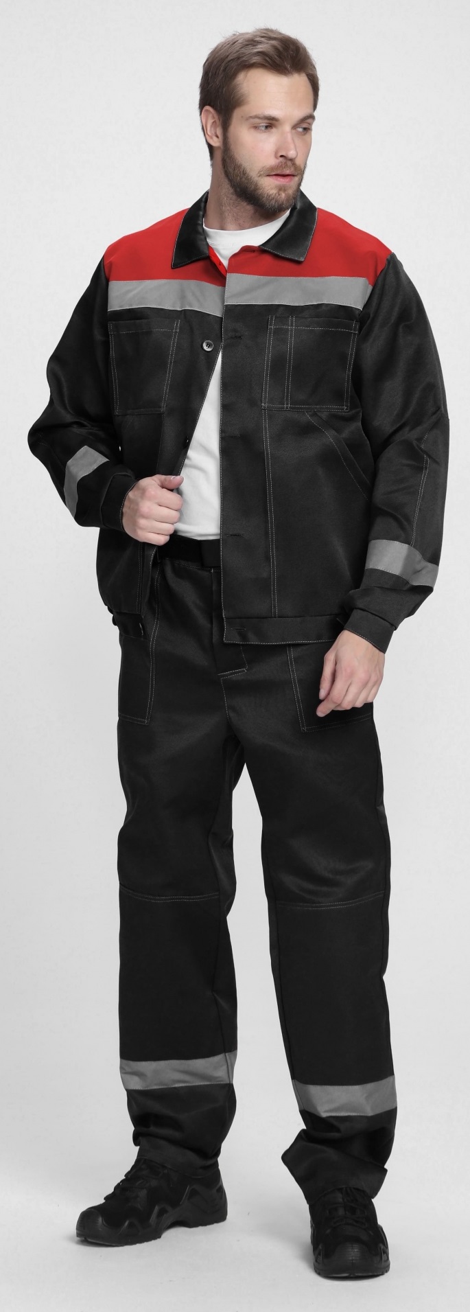 Костюм ЛИГОР-1 СОП с БР (черный/красный)