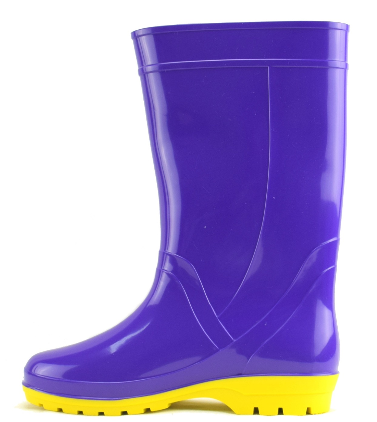 Сапоги ПВХ Д18 ЭДЕЛЬВЕЙС ДАРИНА женские (фиолетовый/желтый)
