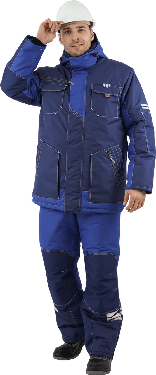 Куртка ЭДВАНС ИМПОРТ зимняя (синий/васильковый)