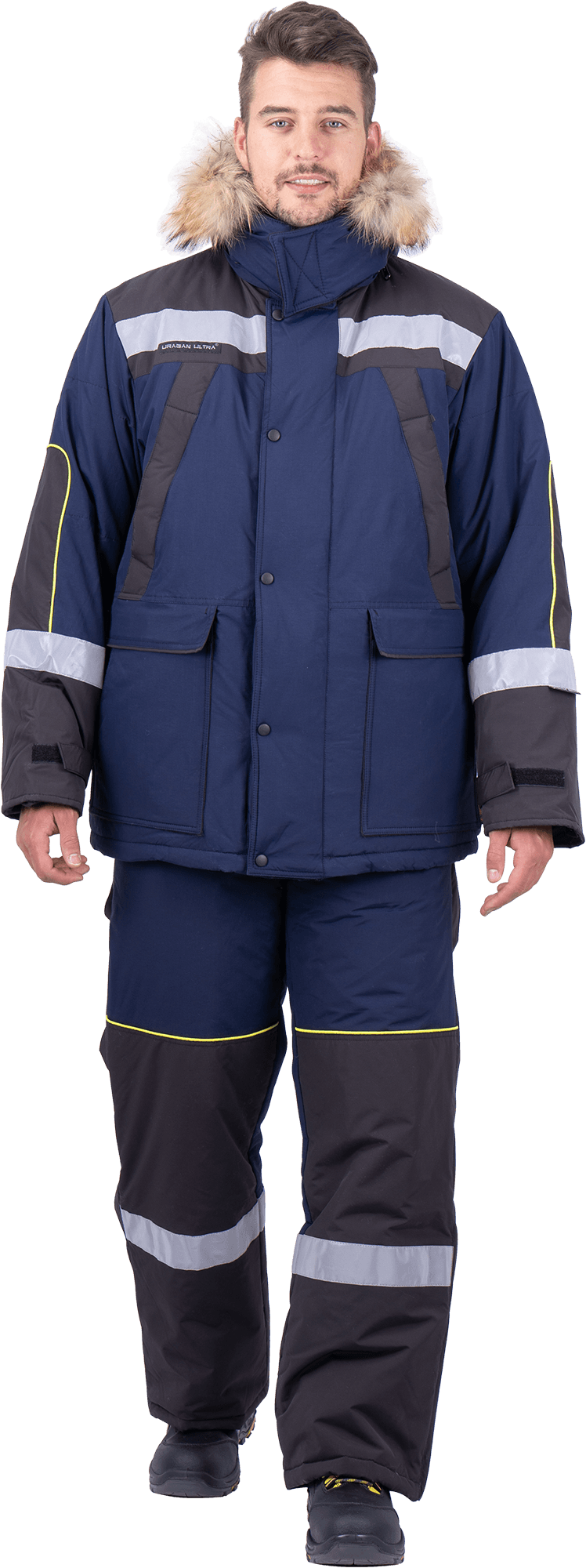 Костюм УРАГАН-УЛЬТРА с ПК зимний (т.синий/черный)