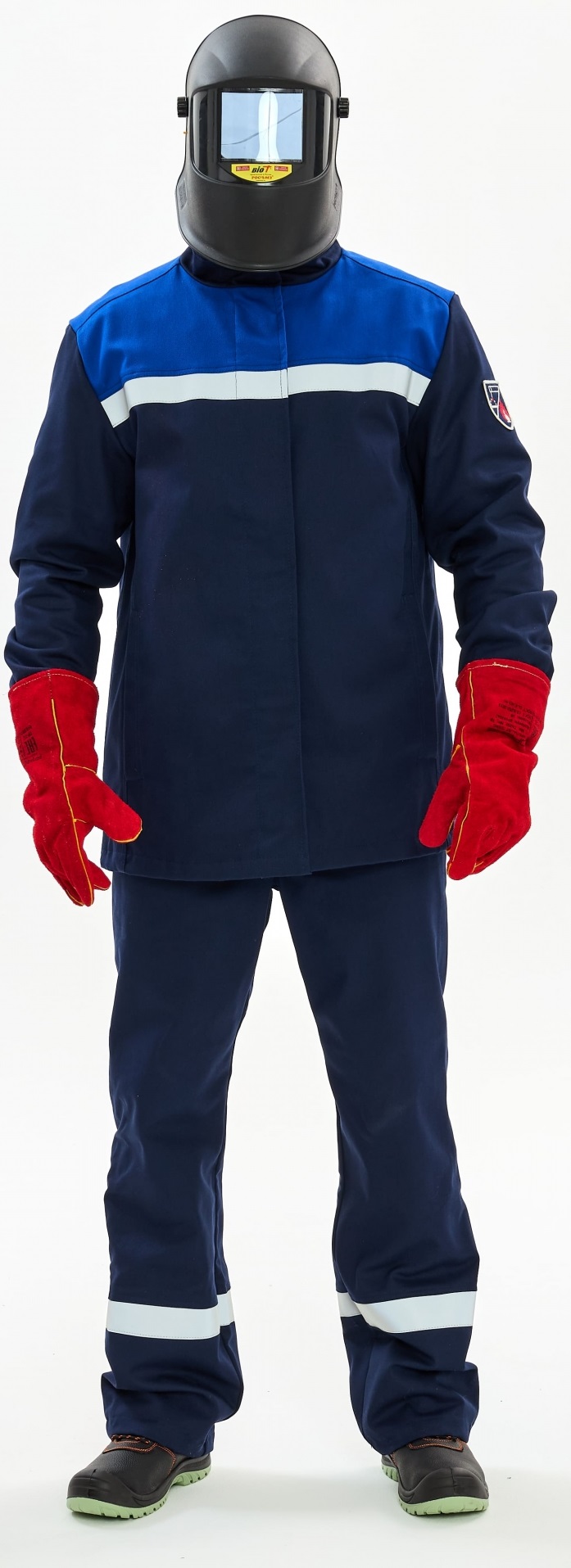 Костюм сварщика ВЕЛД-СОП 2 кл.защиты с БР (т.синий/васильковый)