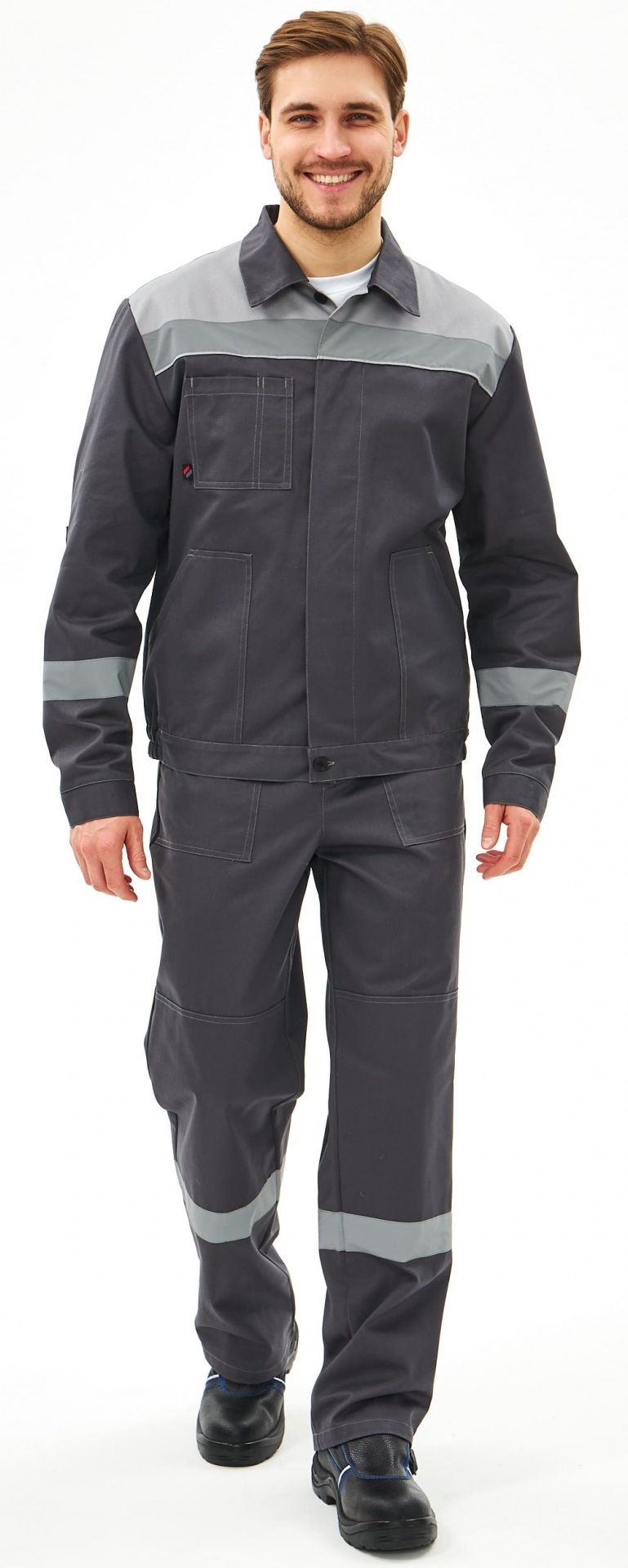 Костюм ЛИПЕЦК-1 СОП CH с БР (т.серый/св.серый)