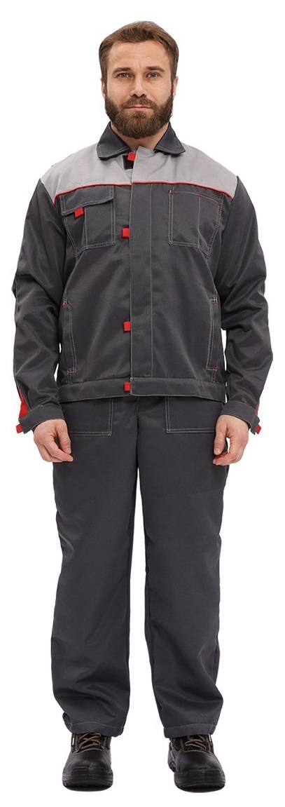 Костюм ФАВОРИТ с ПК смесовая (серый/св.серый)