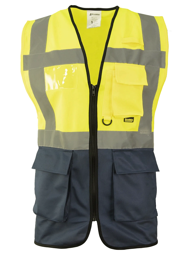 Сигнальный жилет BRODEKS KM123 (желтый/синий)