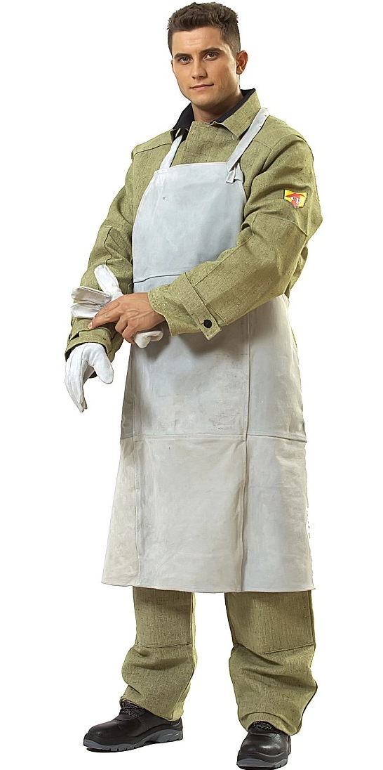 Фартук спилковый (серый)