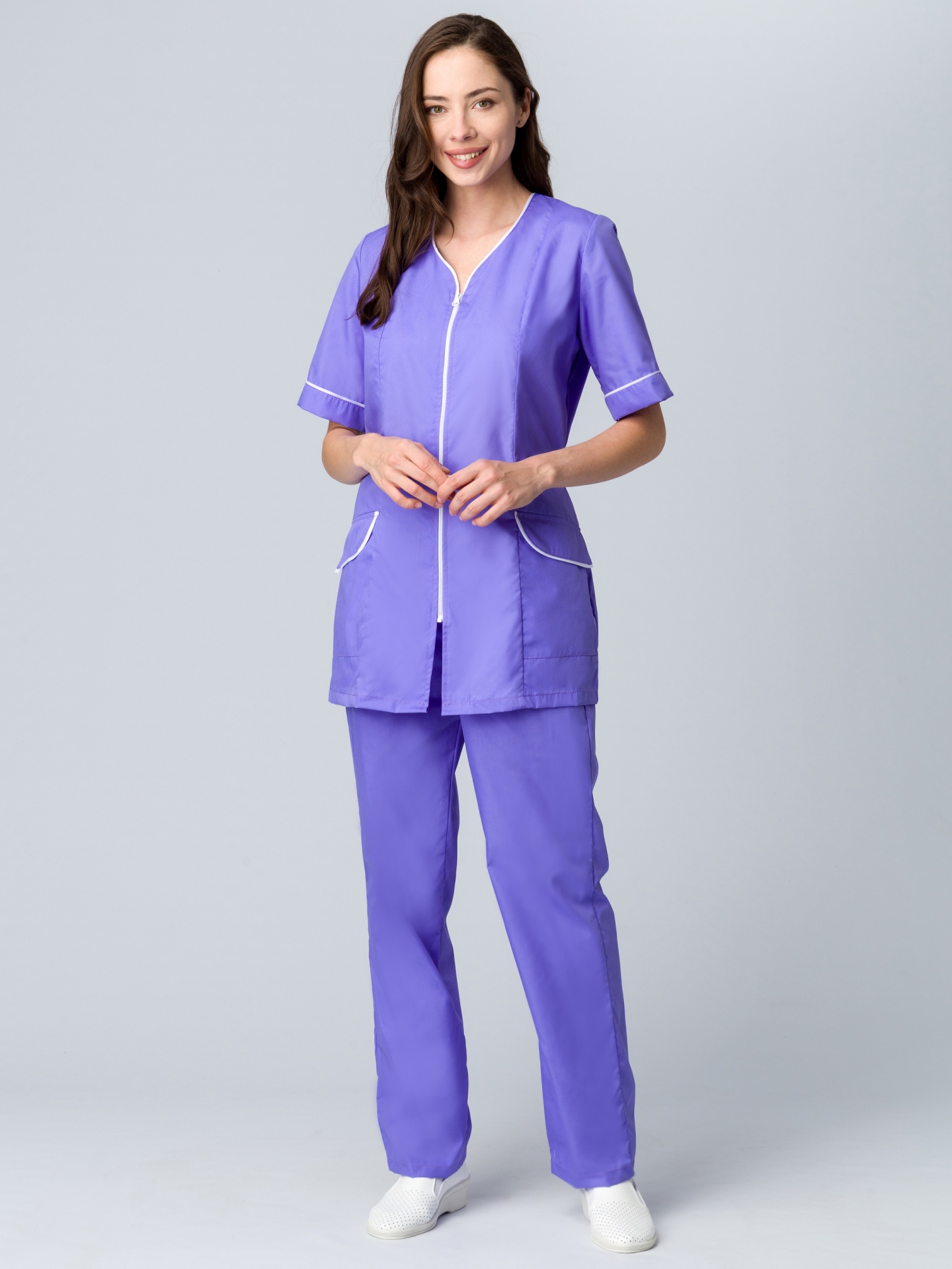 Костюм ВЕРА женский (сиреневый/белый)