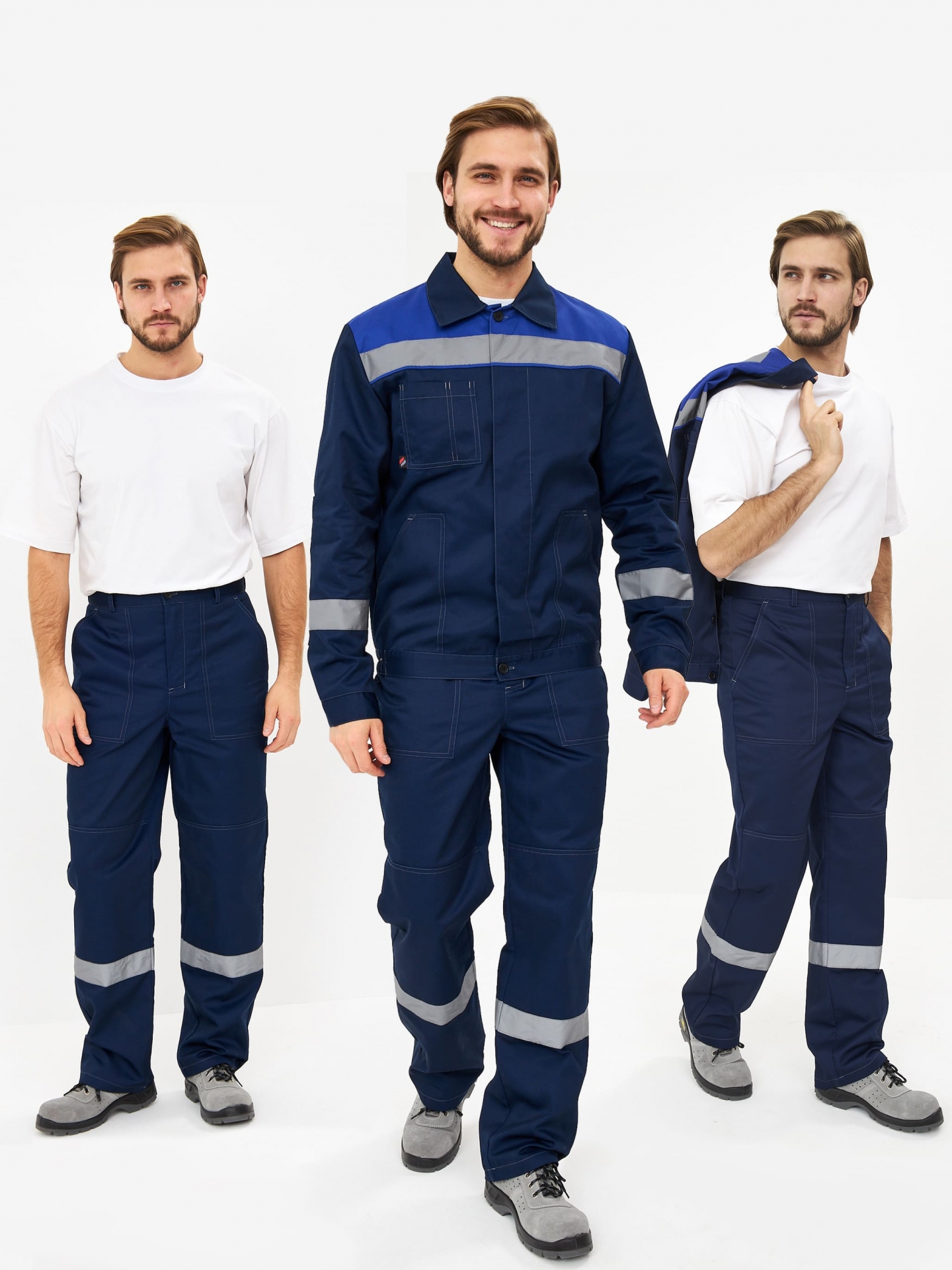 Костюм ЛИГОР-1 ПРЕМИУМ СОП с БР (т.синий/васильковый)