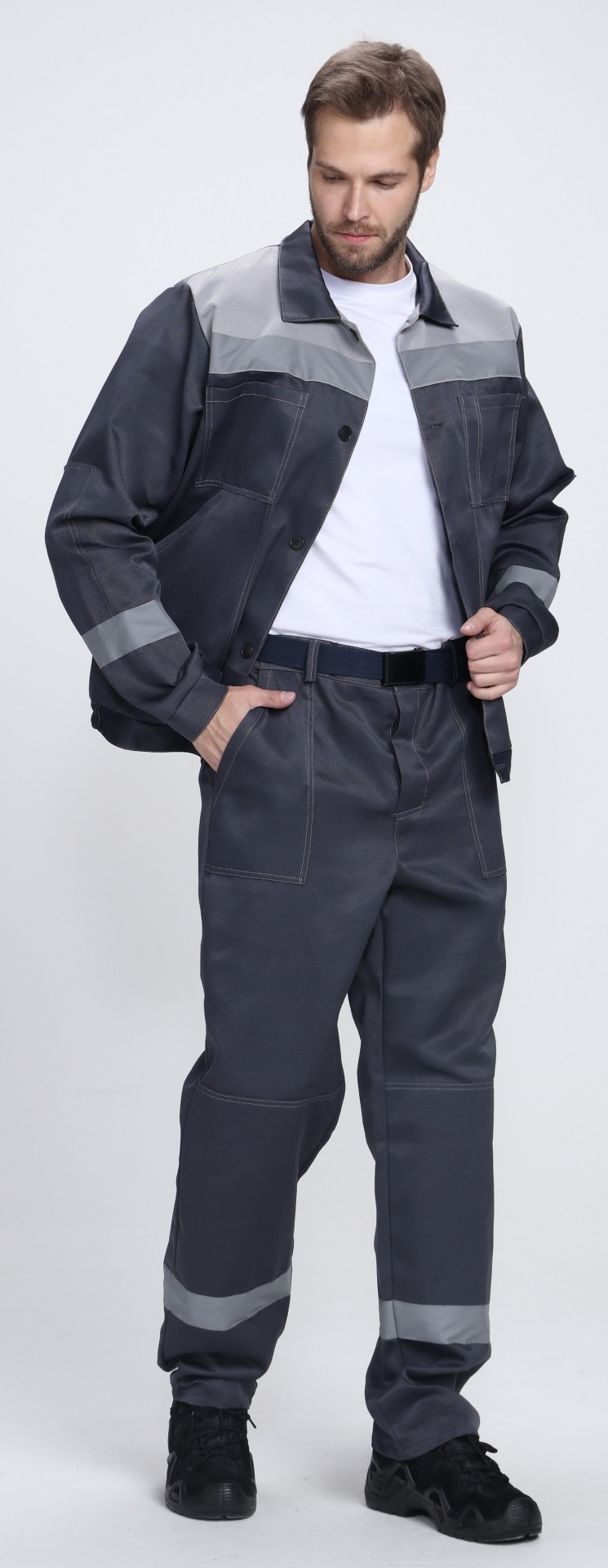 Костюм ЛИГОР-1 СОП с БР (т.серый/св.серый)