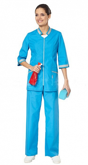 Костюм ЛАЗУРИТ женский (голубой/св.серый)