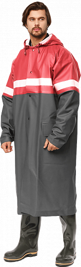 Плащ Гермес влагозащитный (красный/серый)