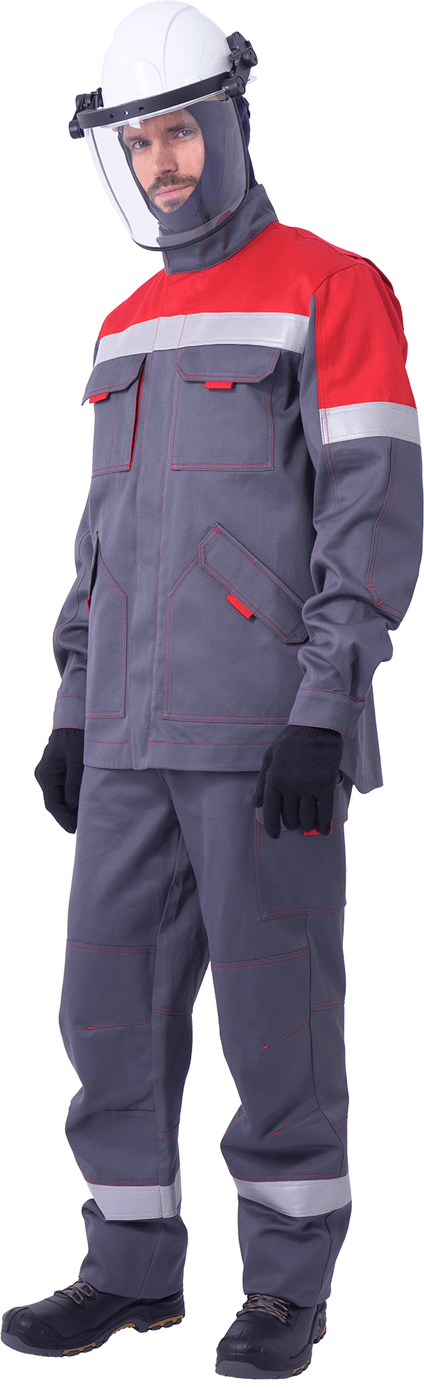 Костюм ЭЛЕКТРОСТОП ТЕРМО ЗЭТВ 29 с БР (серый/красный)