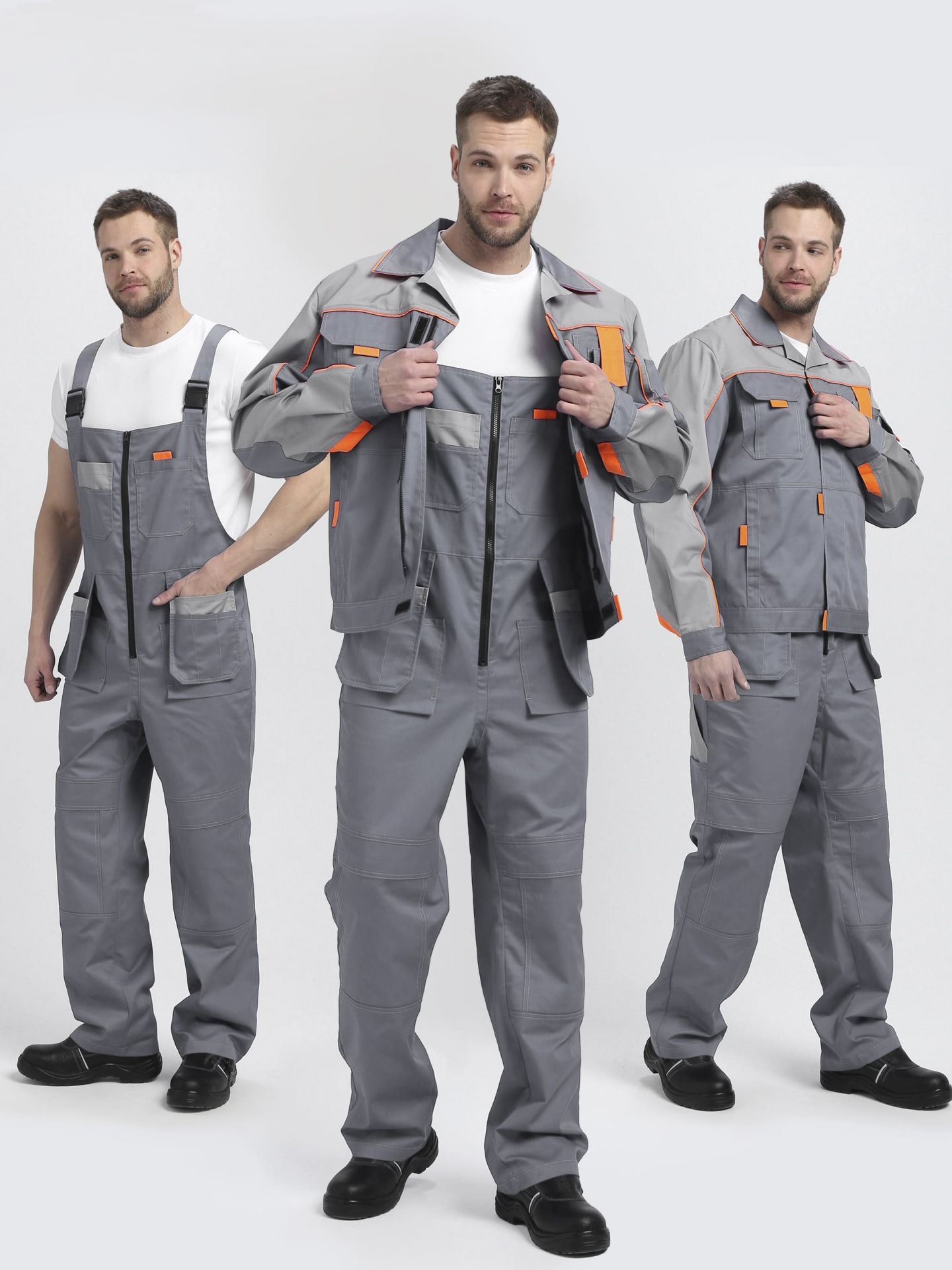 Костюм СОЮЗ-ПРОФЕССИОНАЛ-2 CH с ПК (серый/св.серый/оранжевый)