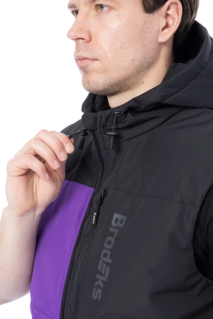 Жилет BRODEKS URBAN KW 133 зимний (фиолетовый/черный)
