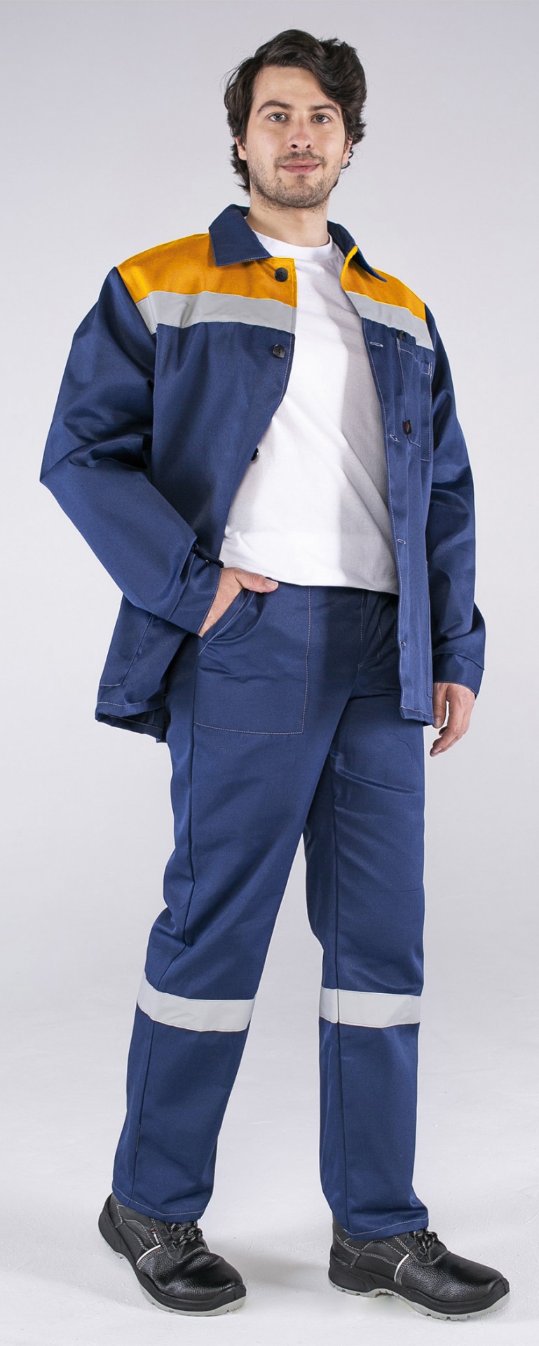 Костюм СТАНДАРТ СОП с БР (т.синий/оранжевый)