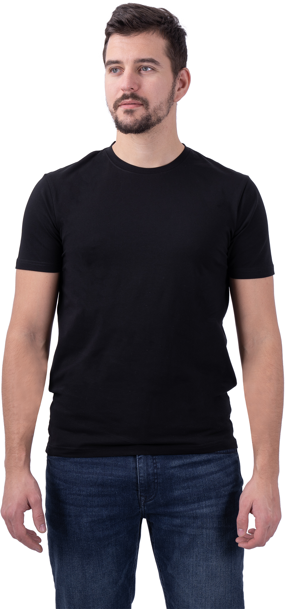 Футболка с лайкрой (черный)