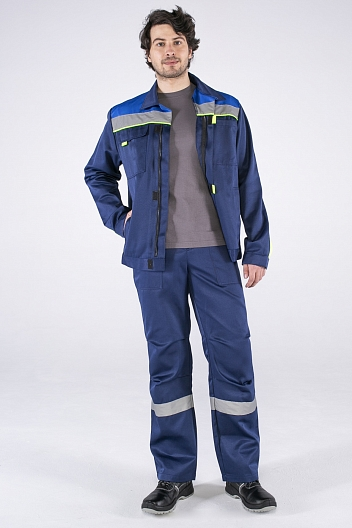 Костюм ФАВОРИТ-1 СОП с БР (т.синий/васильковый)