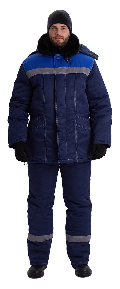 Костюм ВЬЮГА зимний с ПК (т.синий/василек)