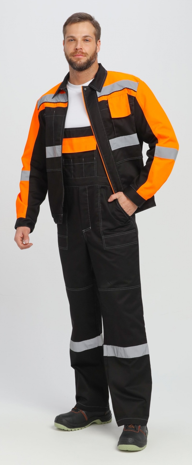 Костюм ВИВАТ-2 ПРЕМИУМ CH МВО с ПК (черный/оранжевый)