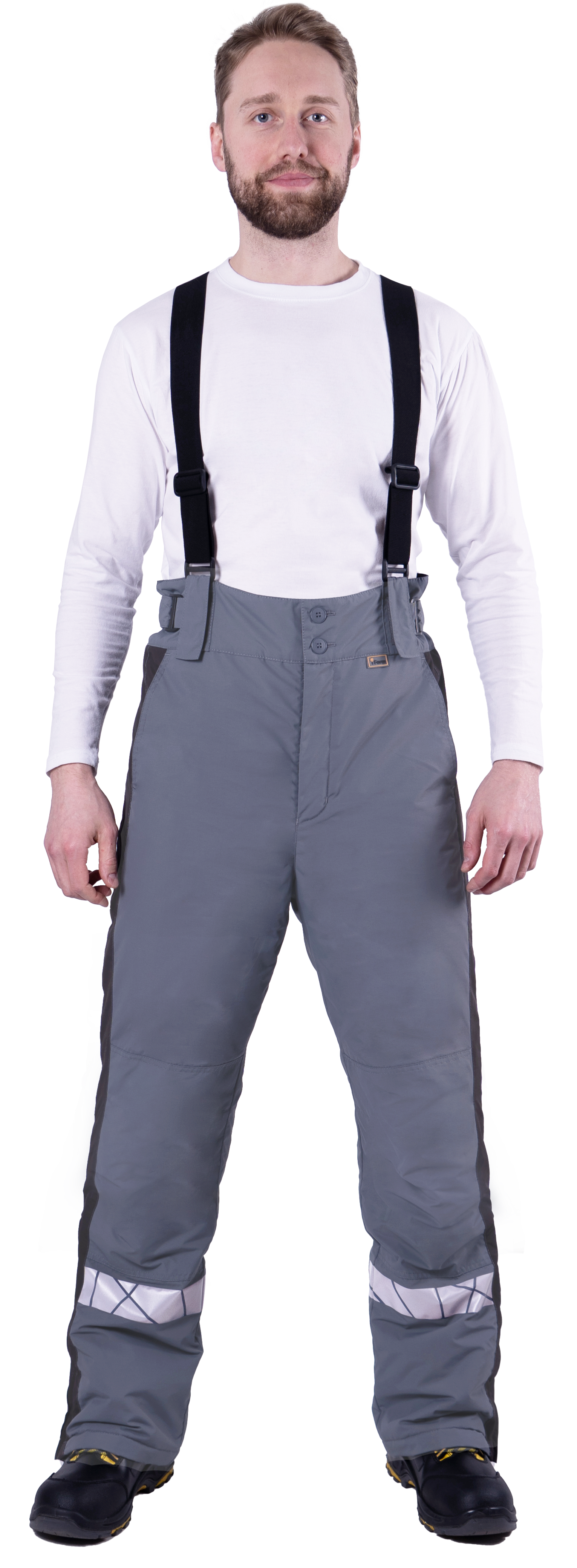 Брюки ХАЙ-ТЕК SAFETY зимние (серый/черный)