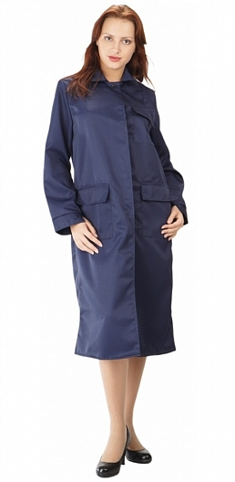 Халат кислотостойкий женский (т.синий)