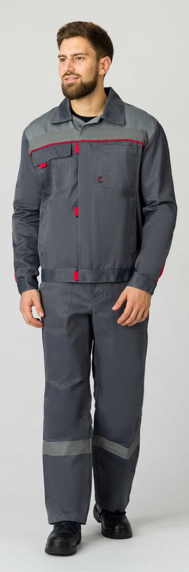 Костюм ФАВОРИТ-2 СОП с ПК (т.серый/серый)