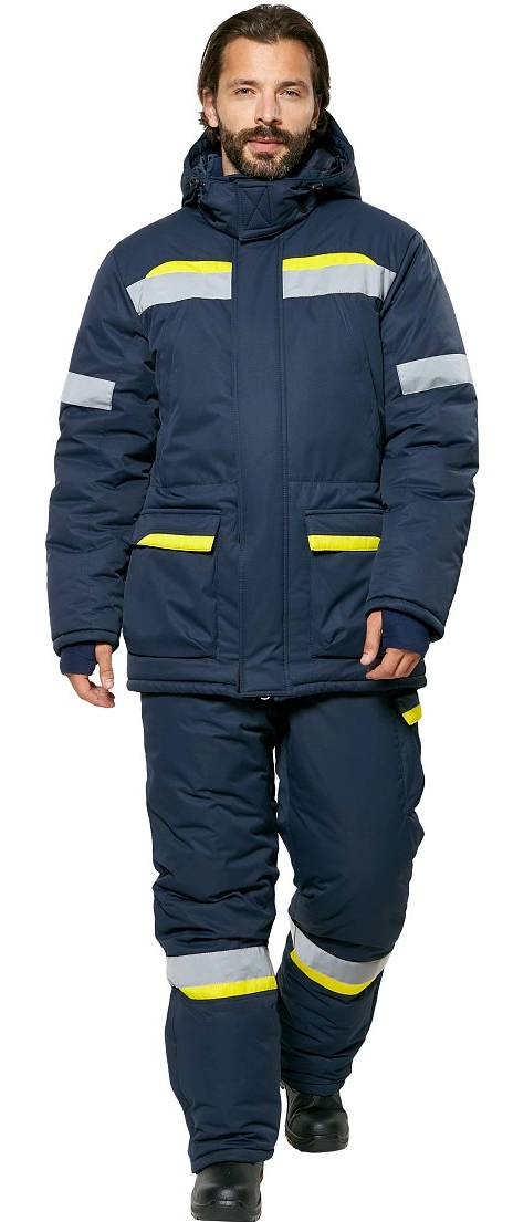 Костюм ВАЛДАЙ-НОРД зимний с ПК (т.синий/желтый)