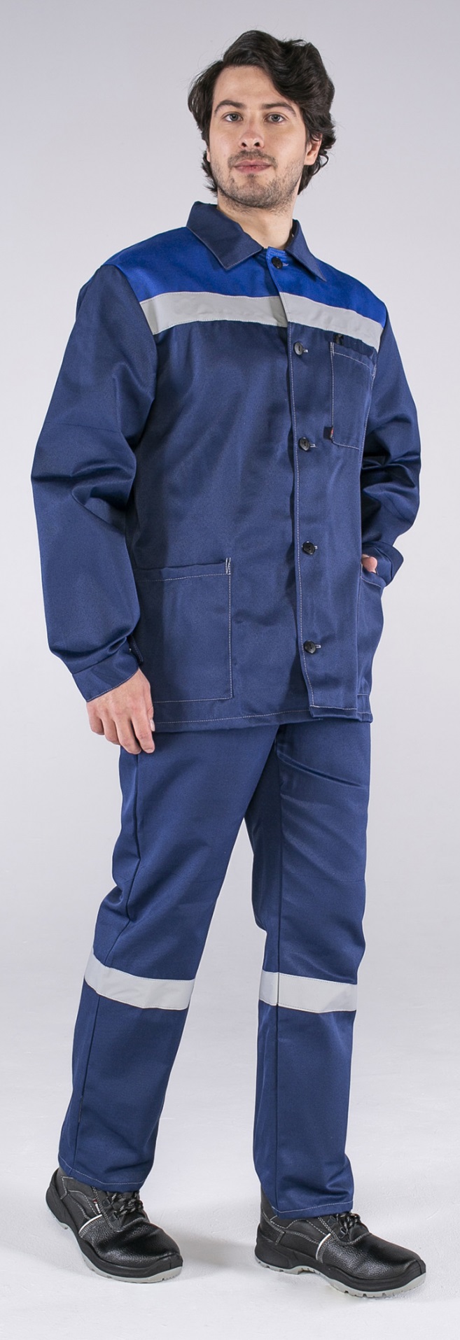 Костюм СТАНДАРТ СОП с БР (т.синий/васильковый)