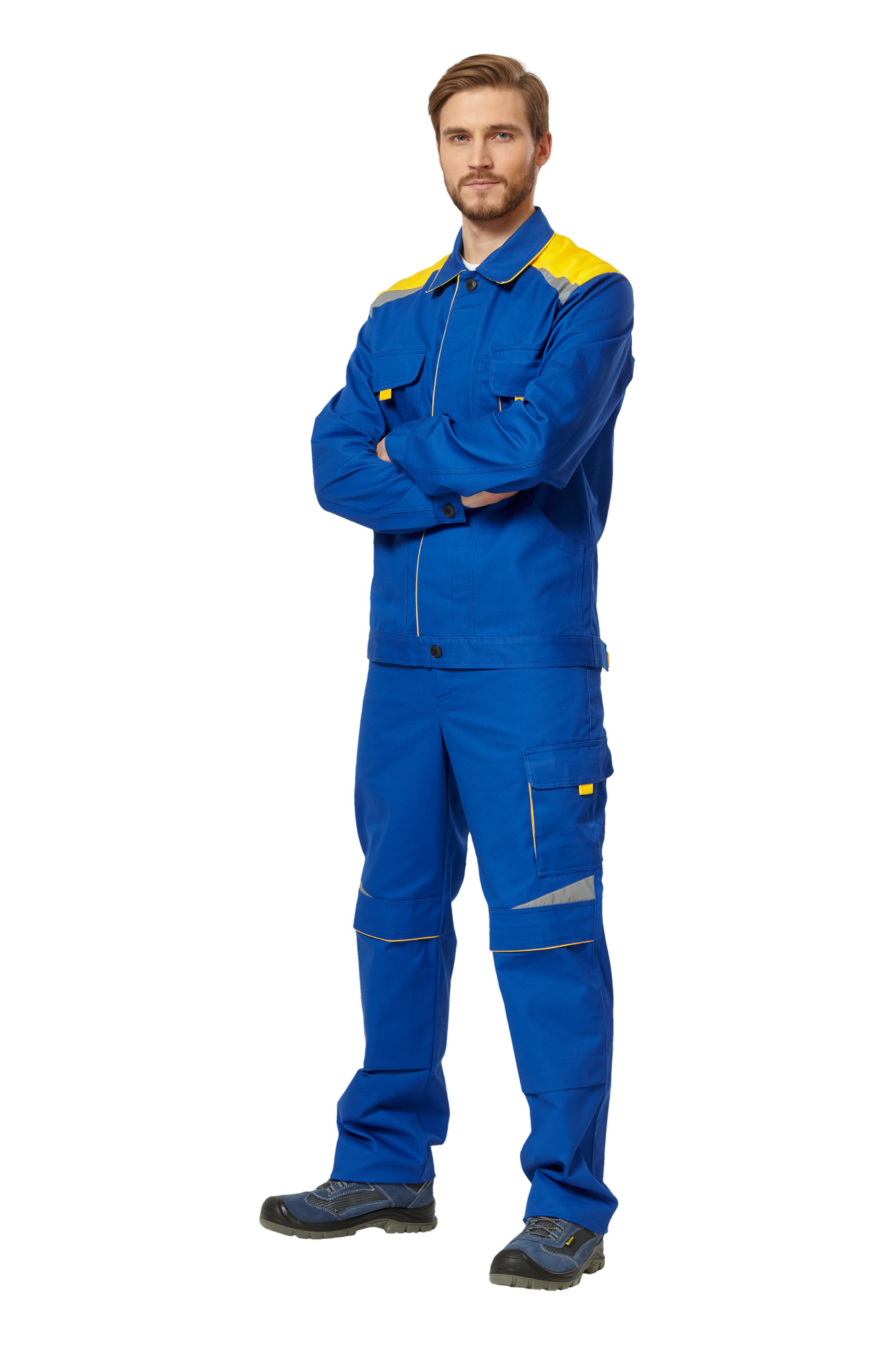 Куртка АЛАТАУ (васильковый/желтый)