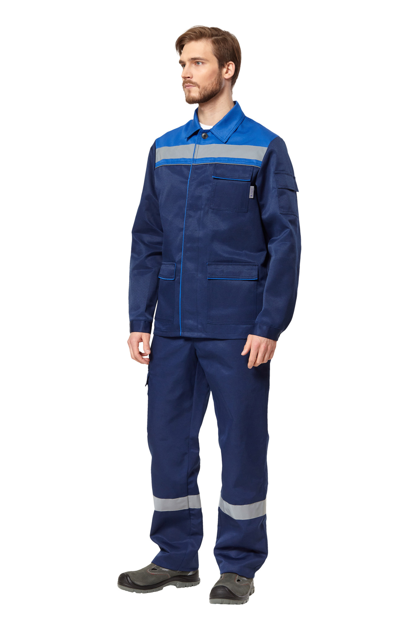 Костюм ПРАКТИК 2 с ПК (василек/т.синий)