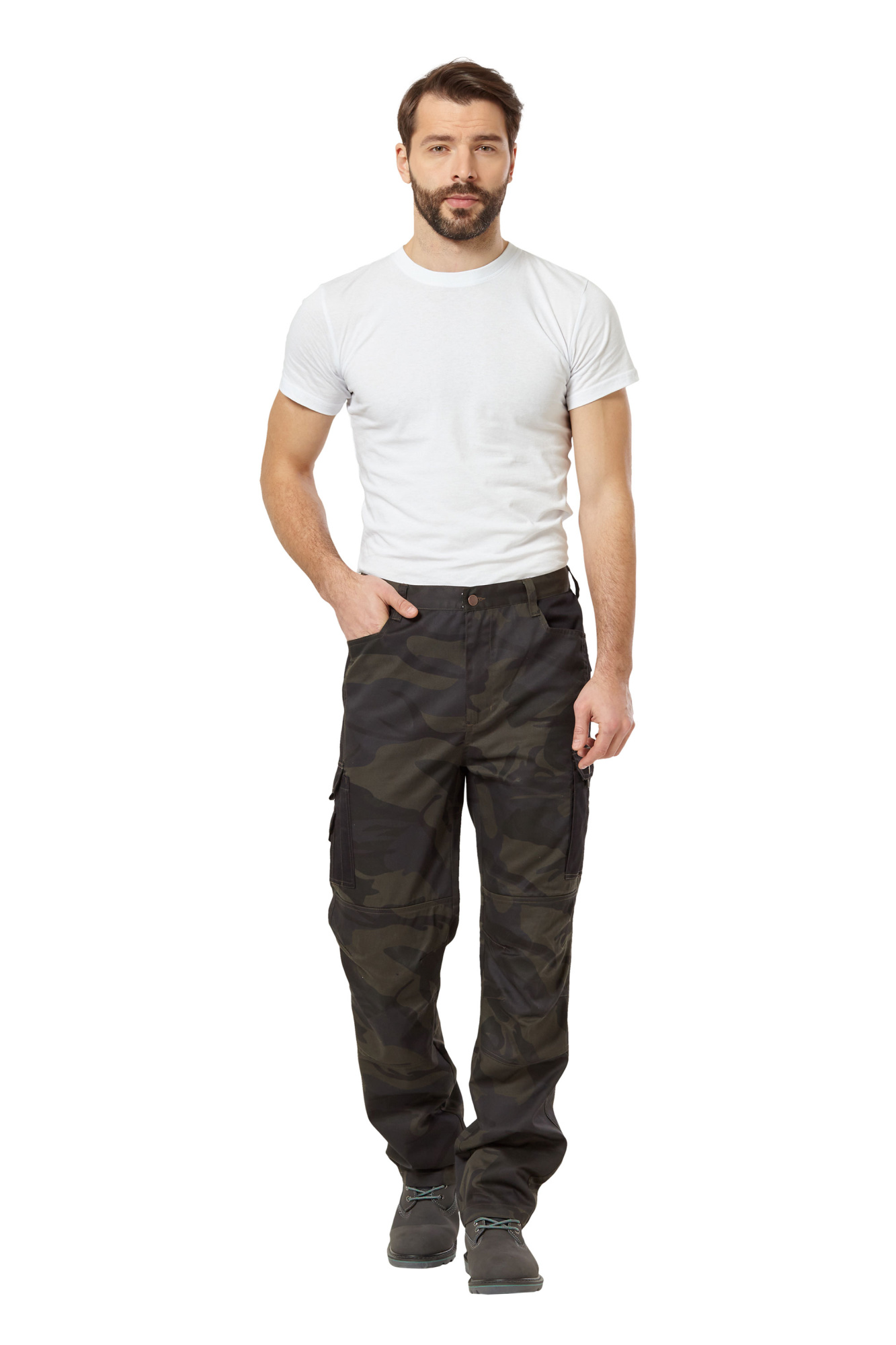 Брюки АКСЕЛЬ (хаки/чёрный)